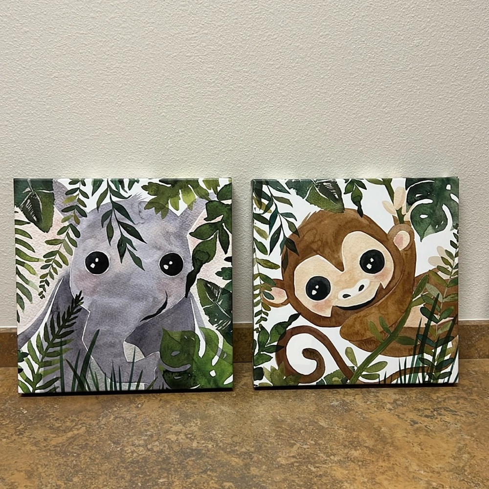 Animal print wall decor- baby’s room